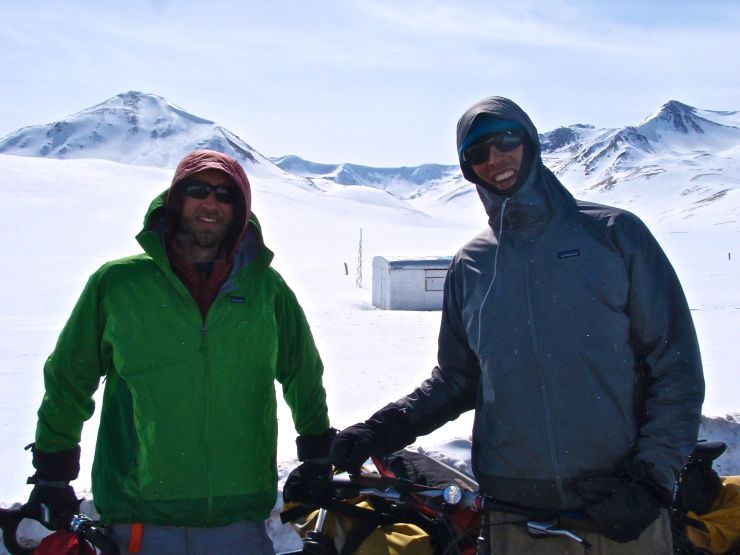 Our egos were tempered just as we gained the top of our first 3000+ meter pass.  There we met the family that lives at the very top of the pass in humble buildings buried in 15 foot snowdrifts.  The father of the family's job is to drive the bucket-loader and clear the wind-loaded snow from the road as it is deposited.  Even on a gorgeous sunny day, we hurried off the pass as the wind howled.